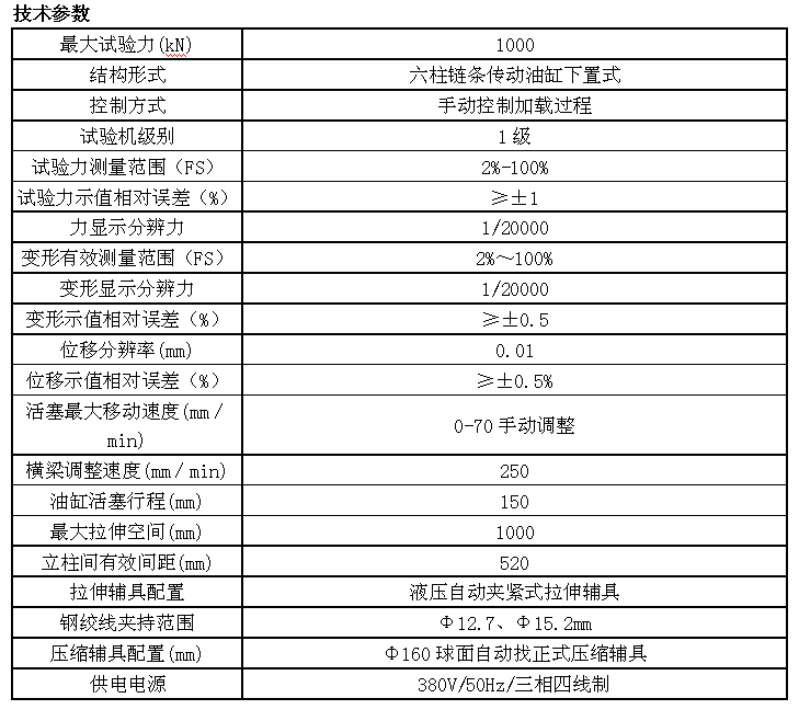 1000KN微機(jī)屏顯錨桿錨索拉力試驗(yàn)機(jī)